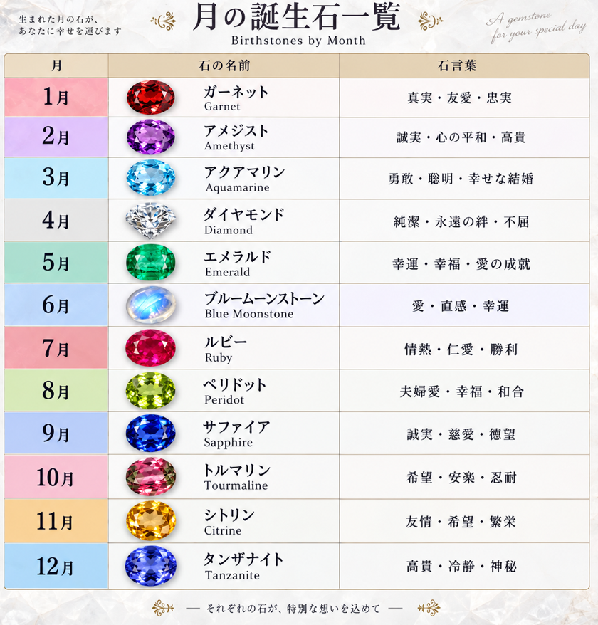 無料誕生石サービス
