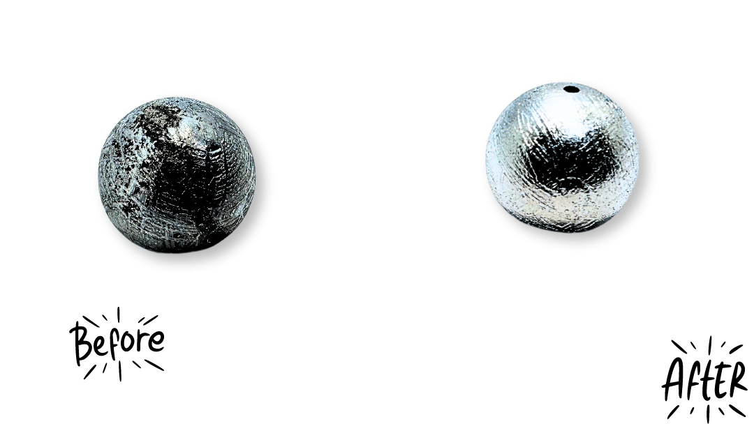 ギベオン隕石（Gibeon meteorite） 厚ロジウムメッキ＆新品仕上げ