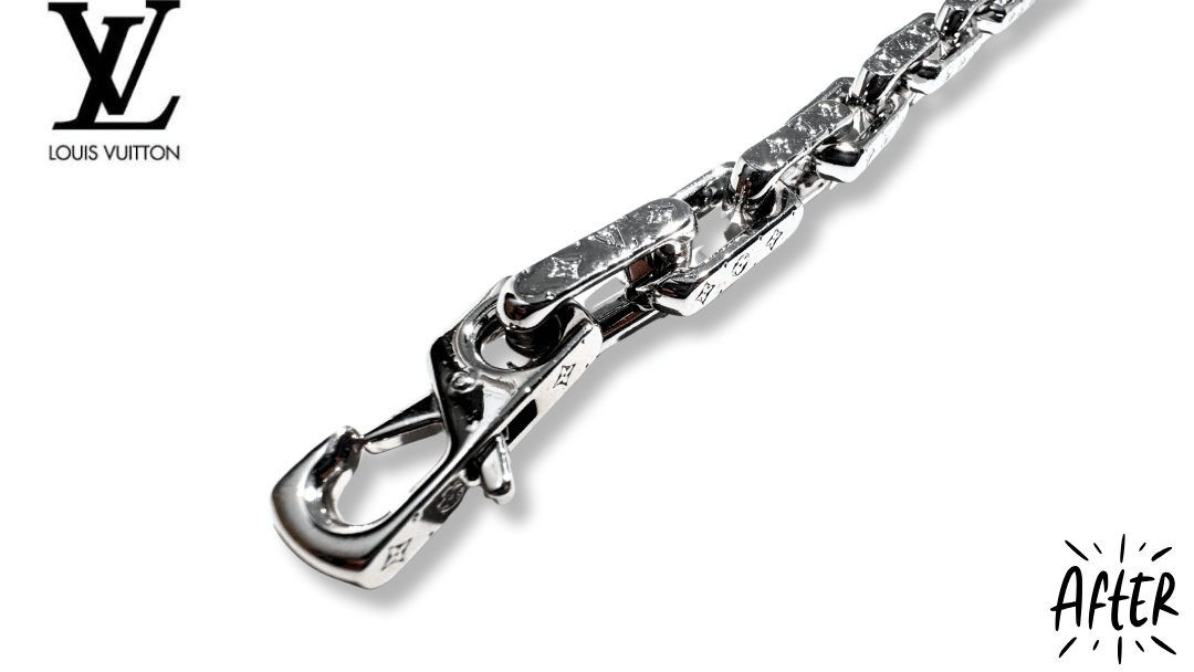 ルイヴィトンメッキ剥げサビ修理・リメイクや仕上げ直し【LOUIS VUITTON ネックレスモノグラムチェーン】修理後