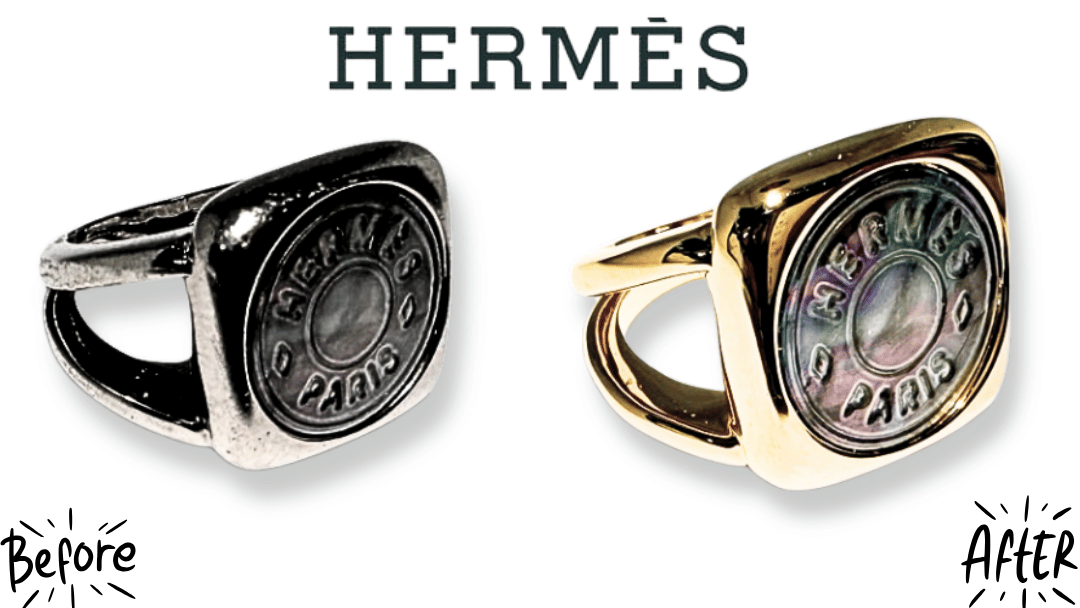 ヴィンテージHERMES「セリエ シェルリング」の変色も修理可能！