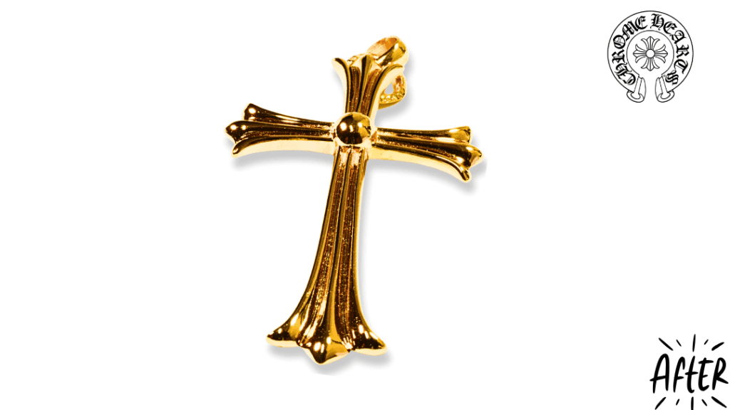 クロムハーツ ラージクロスの迫力倍増!金高騰時代の「金メッキカスタム」修理 後