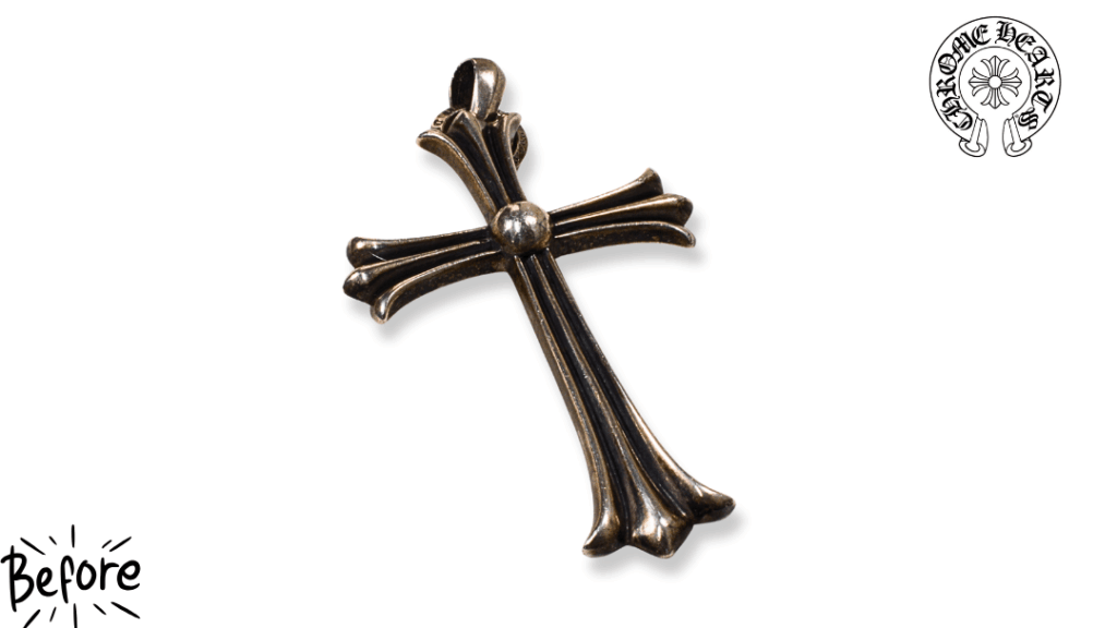 クロムハーツ ラージクロスの迫力倍増!金高騰時代の「金メッキカスタム」修理 前