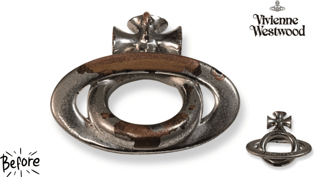 【変色・剥がれ】ヴィヴィアンのピンクゴールドネックレス、諦める前に！新品仕上げで復活 前