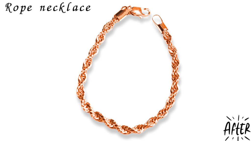 ステンレスロープチェーンをピンクゴールドメッキで高級ジュエリーへ後