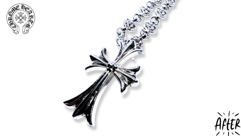 クロムハーツの変色が面倒な方へ。ネックレスを「変色しない」ロジウム仕様に修理 後