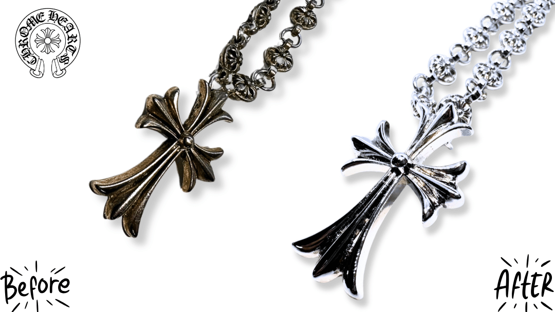 クロムハーツの変色が面倒な方へ。ネックレスを「変色しない」ロジウム仕様に修理