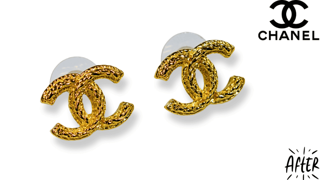「もう使えない」と諦めたCHANELピアス。錆び落とし＋新品仕上げで元通りに00　修理後