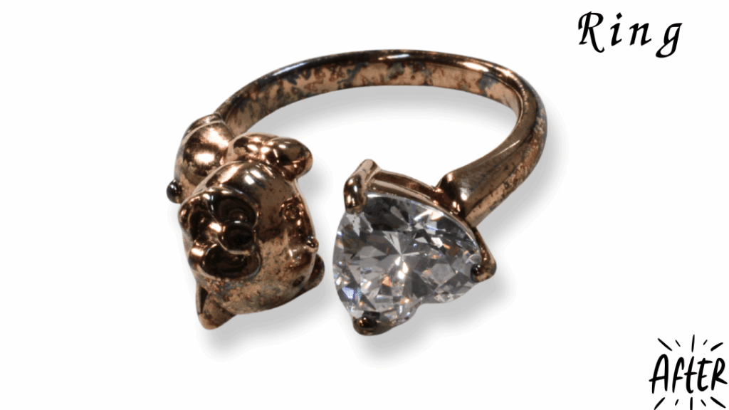 ピンクゴールドのリング変色にお悩みの方へ。クリア塗装付き新品仕上げで美しさ長持ちリング修理加工 前