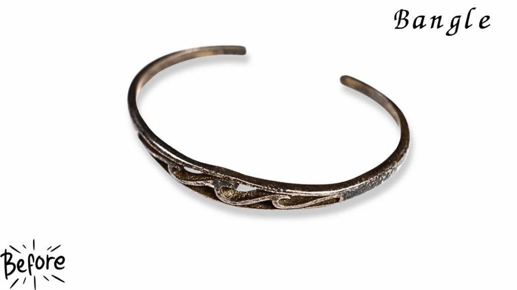 【黒ずみ・変色】真っ黒なシルバーバングルがK18ゴールドに！大人のカスタム修理　前